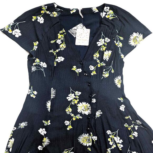 Free People Women's Lost In You Floral High Low Dress Small - Picture 3 of 8